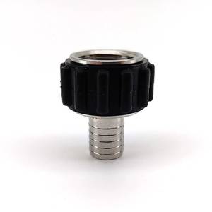 Snabbkoppling 1/2" x 13mm med slangnippel rostfritt stål