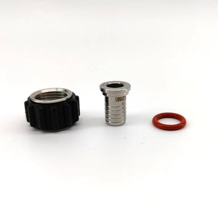 Snabbkoppling 1/2" x 13mm med slangnippel rostfritt stål