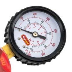 Manomeeter 0-100PSI regulaatorile 1/4" NPT messing