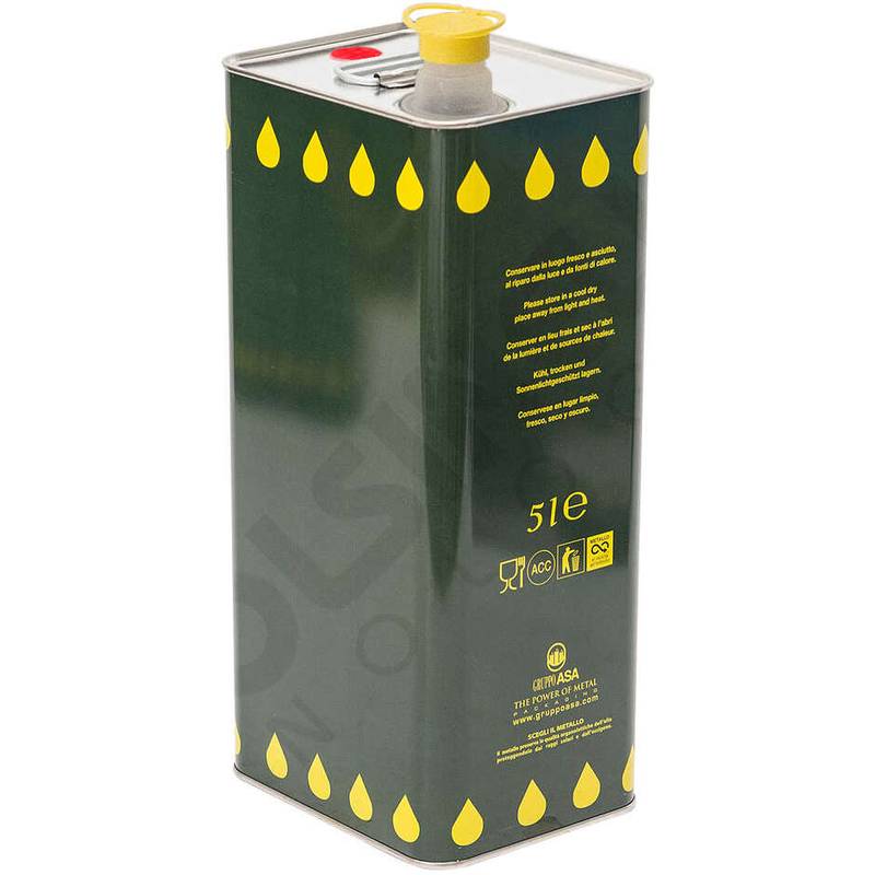 5L olive oil tin can with red breather cap (288 pieces)
