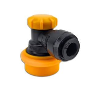 Palloliitäntä 8mm Duotight musta-keltainen neste