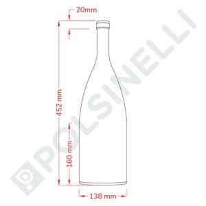 Glasflasche Weinflasche 3L Magnum Uvag