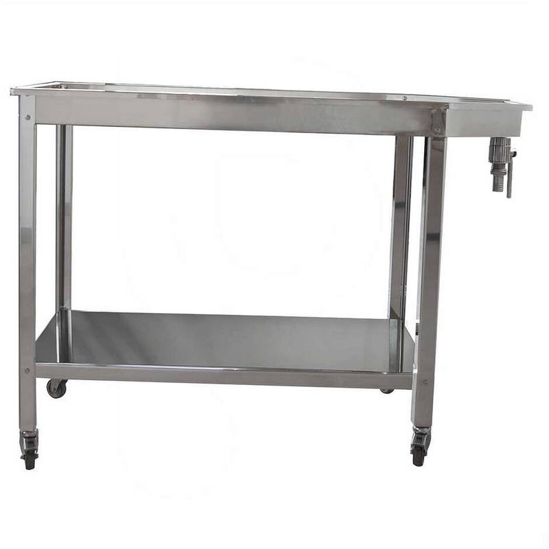 Abtropftisch 1200x500 mit Regal Edelstahl