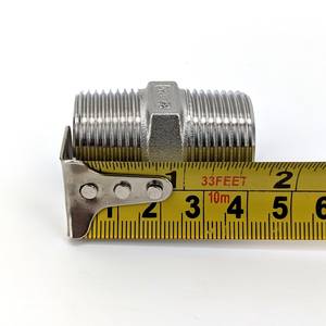 Nipelis 3/4" BSP sešstūrains AISI 304 nerūsējošais tērauds