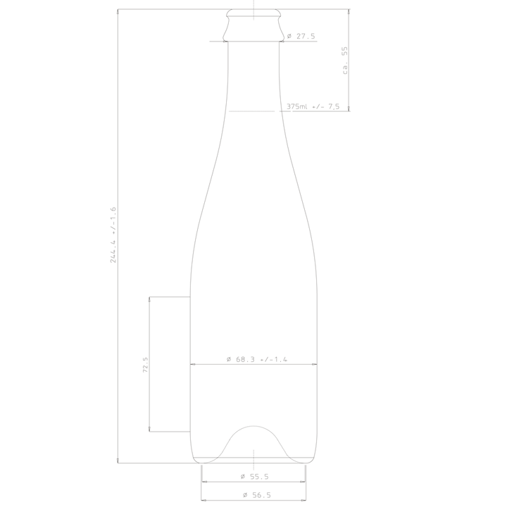 Flasche 375ml Geuze/Champagne grünes Glas (24 Stück)