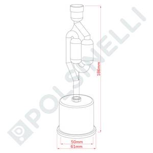 Raudzēšanas korķis 2-burbuļu ar gumijas korķi ∅50mm