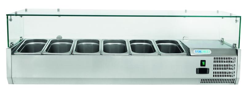 Šaldomas pica vitrinos, Statinis (FORCOLD) 1400x335mm G-VRX1400-330