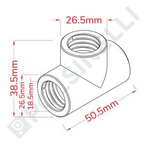 Dreifach 1/2" AISI 316