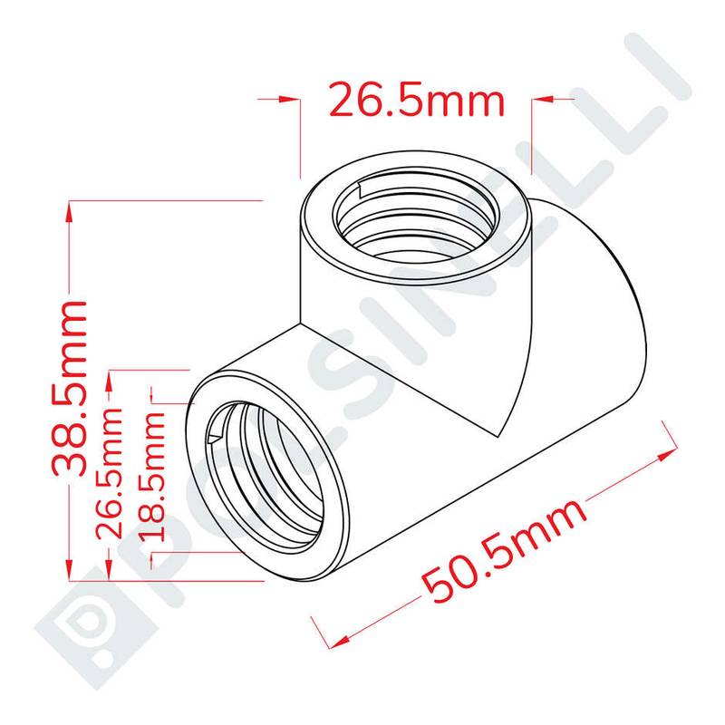 Dreifach 1/2" AISI 316