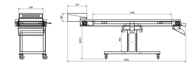 Sorteerimislaud MKVSZ 2000 Maurer 530x2530x1050mm roostevaba