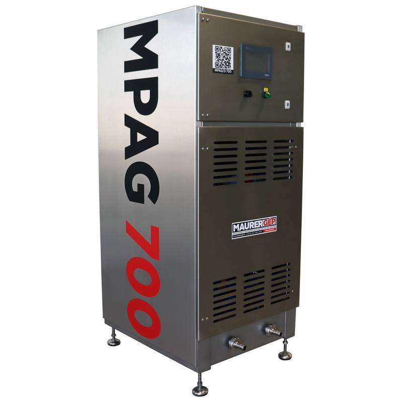 Pastörisator MPAD 700L/h Maurer dieseldriven rostfritt stål