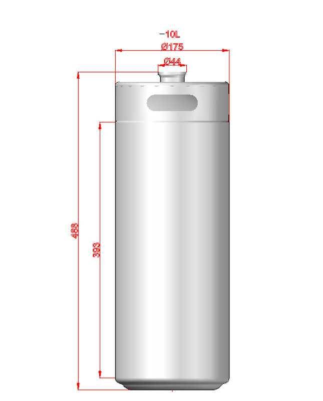 Olutkegi (Mini Keg) 10L ruostumaton teräs