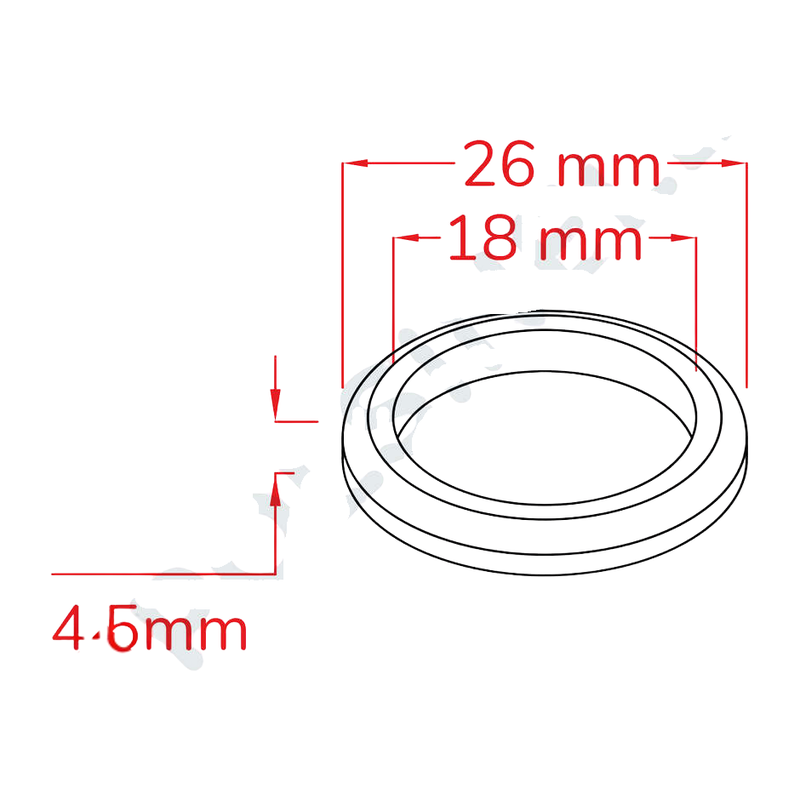 Tihend DIN 11851 15mm (D18/26mm) liitele NBR sinine