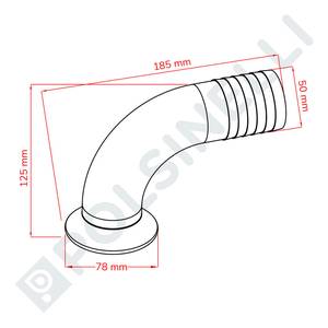 Bogen GA50 für PG50 Edelstahl