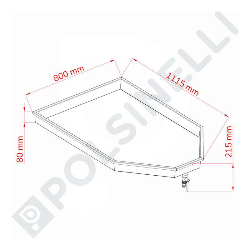 Abtropfblech 1000x800 Edelstahl