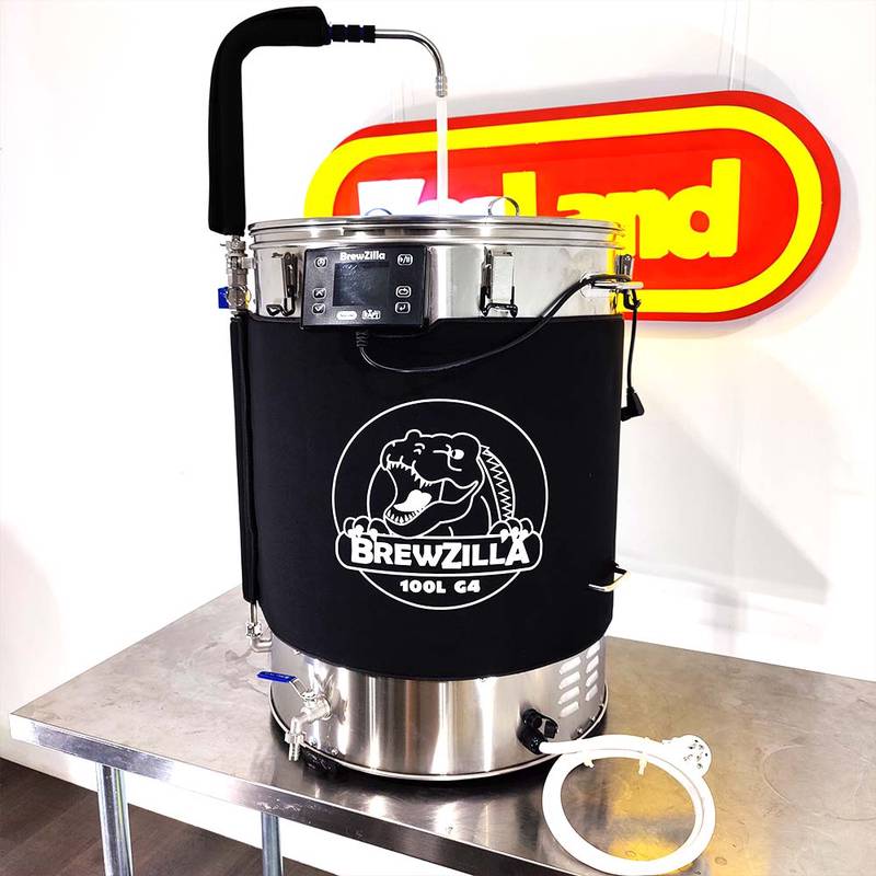 Neoprenhülle 100L BrewZilla Gen 4 mit Rezirkulationsarmabdeckung