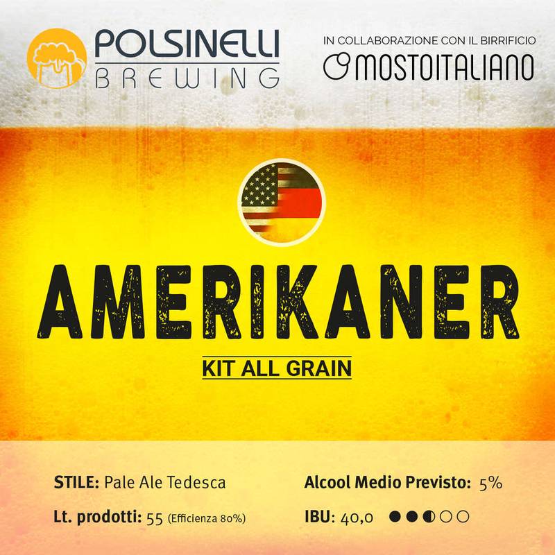 Komplekts 55L pilngraudu Amerikaner German Pale Ale