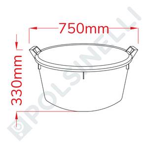 Muovikylpy 100L D75x33cm ruokakäyttöön