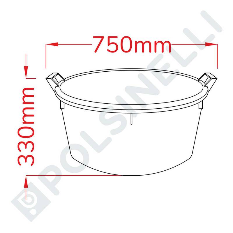 Muovikylpy 100L D75x33cm ruokakäyttöön