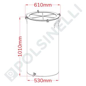 Fermenter 200L Kombucha with handles stainless steel