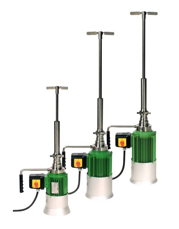 Mixer for tank Schneider 0.75kW with inverter stainless steel