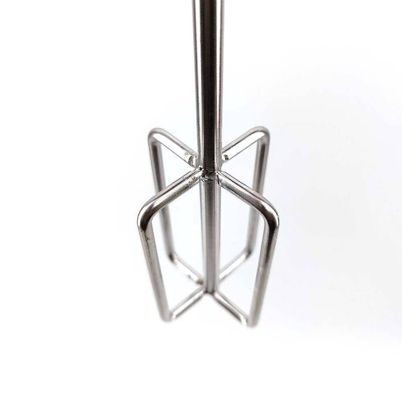 Mash stirrer 600mm 1/4" hex drive stainless steel