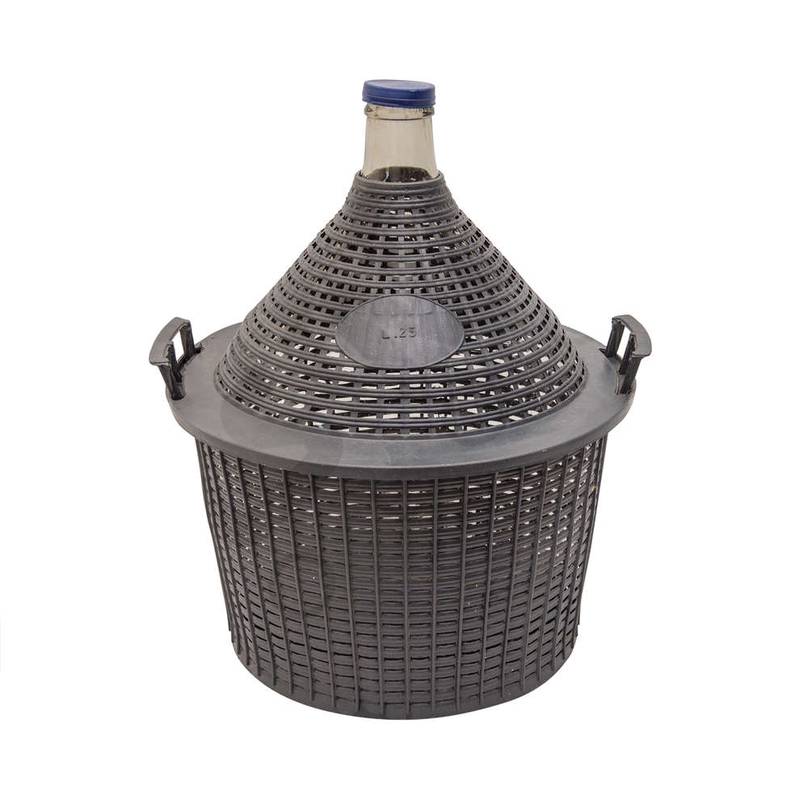 Glasflasche 25L mit Korb