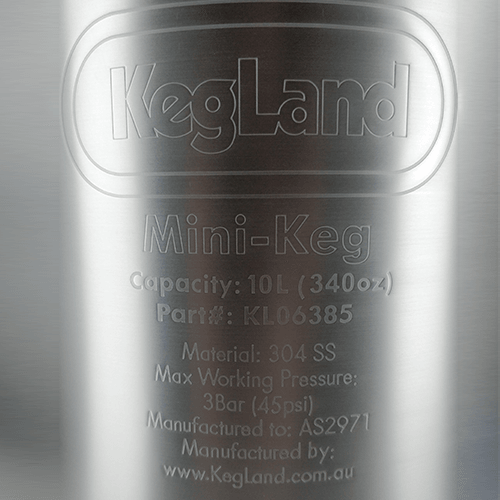 Olutkegi (Mini Keg) 10L ruostumaton teräs