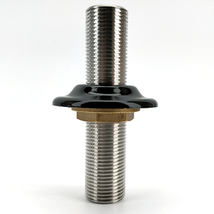 Genomföringsrör 100mm gängad 5/8" med mutter och tätningskrage rostfritt stål