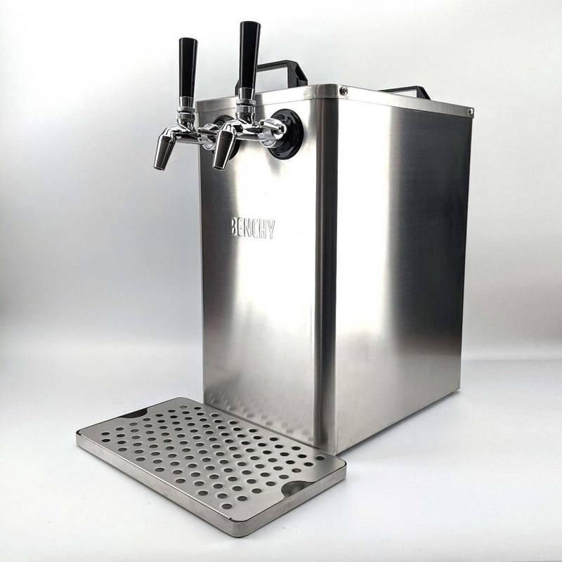 Getränkekühler & Bierkühler Benchy Carbon mit zwei Zapfhähnen 12V/24V/240V