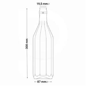 Gerippte Flasche 1L – 20 Stück Packung