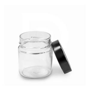 Stikla burka 156ml – augsta vāciņa melna (24 gab.)