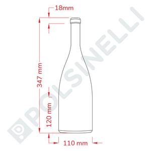 Glasflasche Weinflasche 1,5L Magnum Uvag