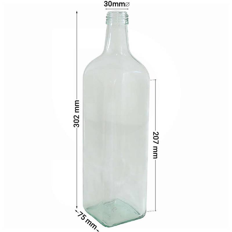 Marasca bottle 1L semi clear (20 pieces)