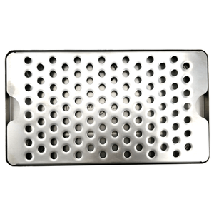 Drip tray 30x17x1.5cm punched countertop stainless steel