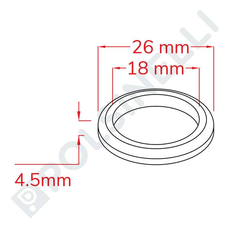 Tihend DIN 11851 15mm (D18/26mm) liitele NBR sinine