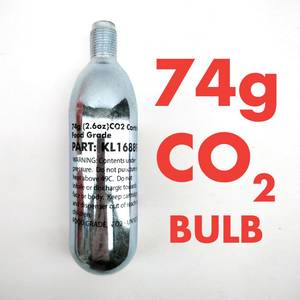 CO2 cartridge 74g with 5/8-18UNF thread
