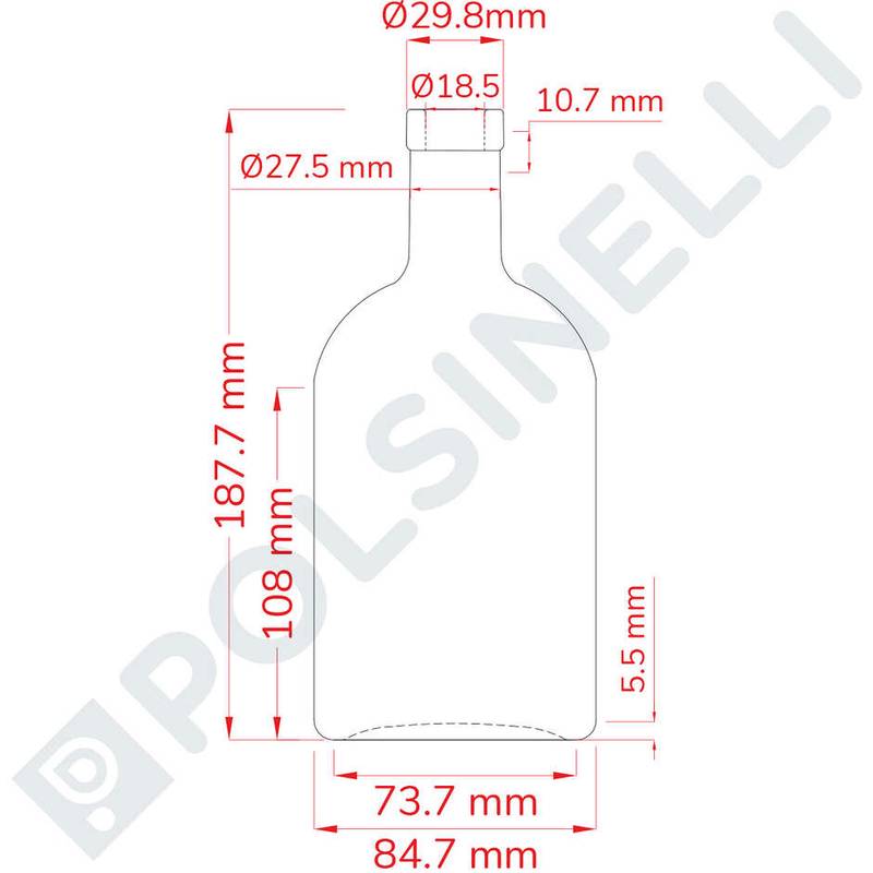 Pudel 500ml Oblo klaas läbipaistev 20 tk
