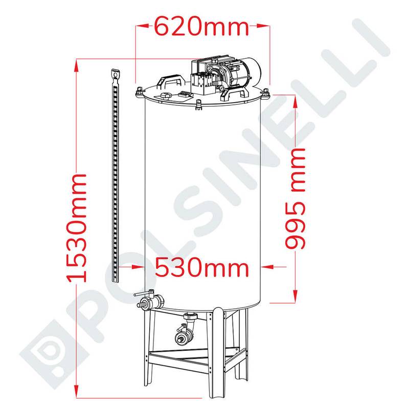 Segamismahuti 200L inverteriga