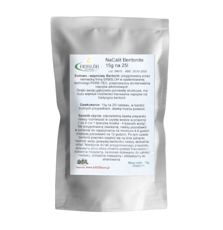 Bentonite Clarowin NaCalit Pore-Tec 15g. Best before June 25, 2026