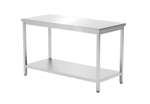 Kesklaud riiuliga – polditud sügavus 600mm HENDI Kitchen Line 1200x600x(H)850mm