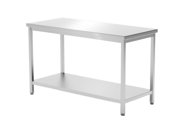 Kesklaud riiuliga – polditud sügavus 600mm HENDI Kitchen Line 1200x600x(H)850mm