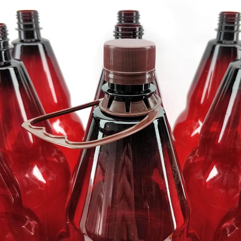 Pudel 2500ml PET pruun keeratavate korkide ja sangadega (9tk)
