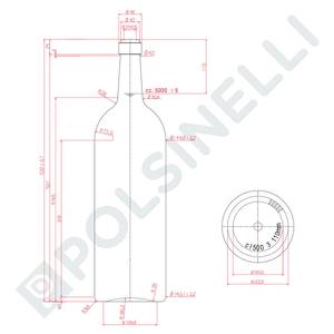 Klaaspudel 5L Magnum Bordolese Uvag