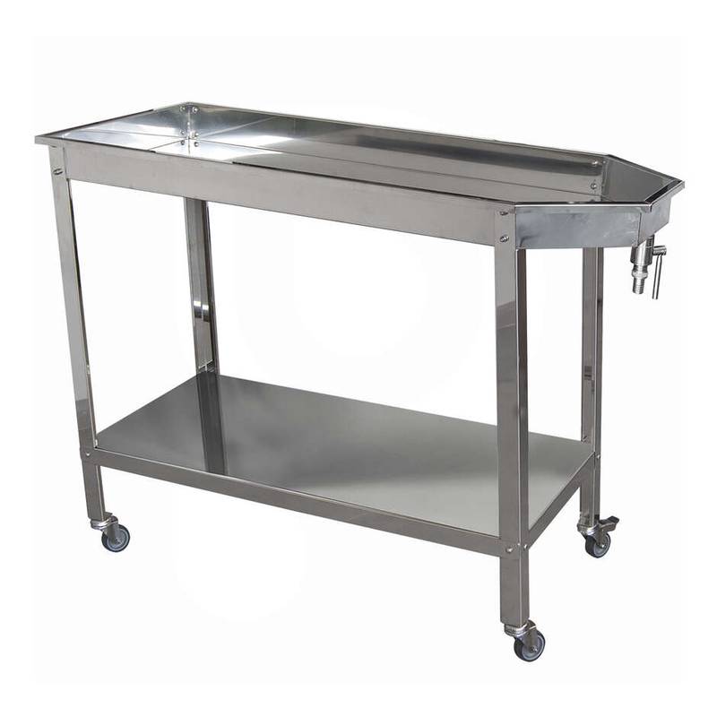Abtropftisch 1200x500 mit Regal Edelstahl