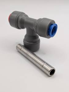 T-veida savienojums 9.5x9.5x9.5mm Duotight ātrais savienotājs ar termokabatas ievadi 3,5-4,5mm