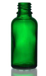 Klaaspudel Apteek 30ml roheline 18mm korgile