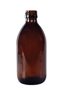 Klaaspudel Apteek 300ml pruun
