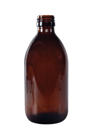 Klaaspudel Apteek 300ml pruun