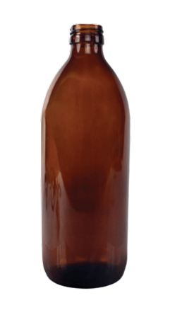 Lasipullo Apteek 500ml ruskea 28mm korkille